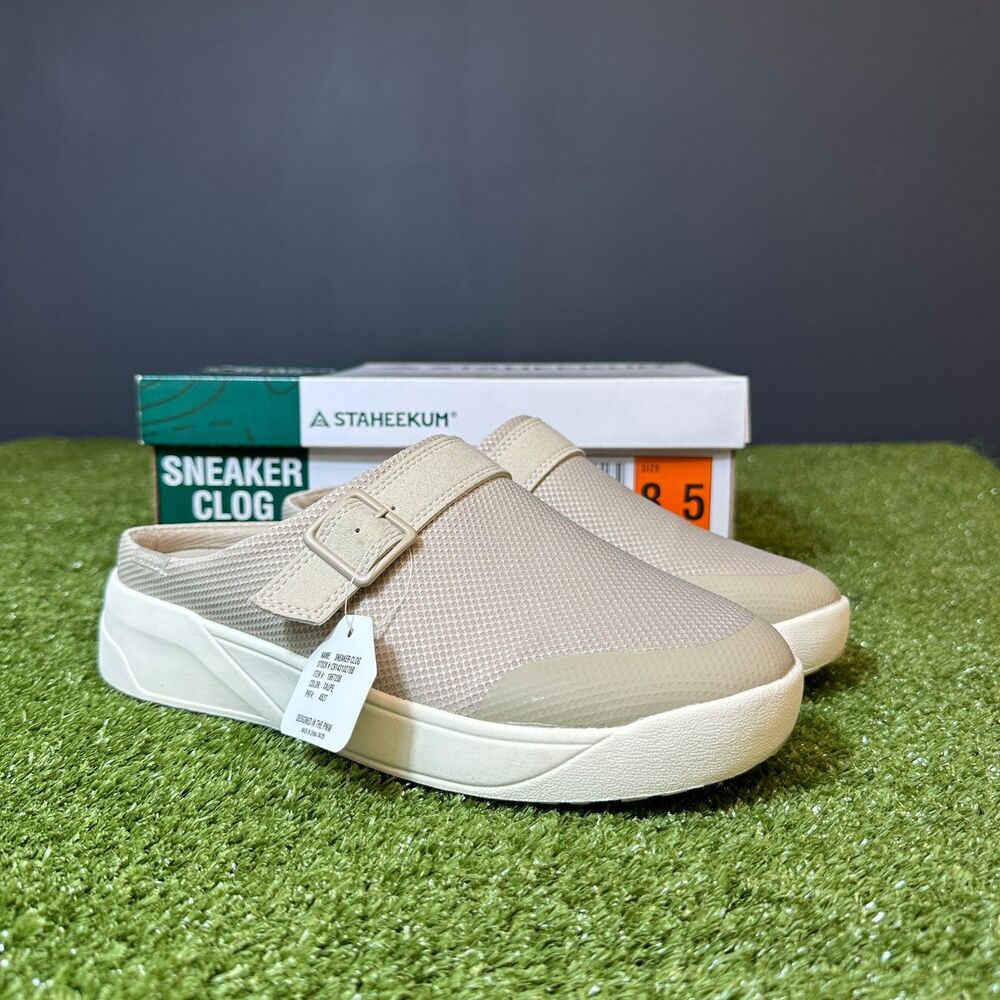 Staheekum Sneaker Clog Women's Slip-On Mules Taupe US 8.5